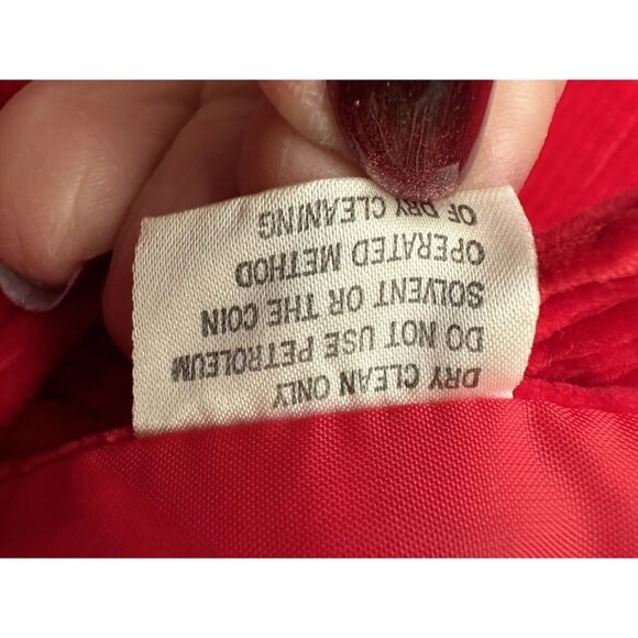 Vintage Red Corduroy Blazer With Beige Patch Sleeves, 2 Button, Size 44 - Picture 7 of 16